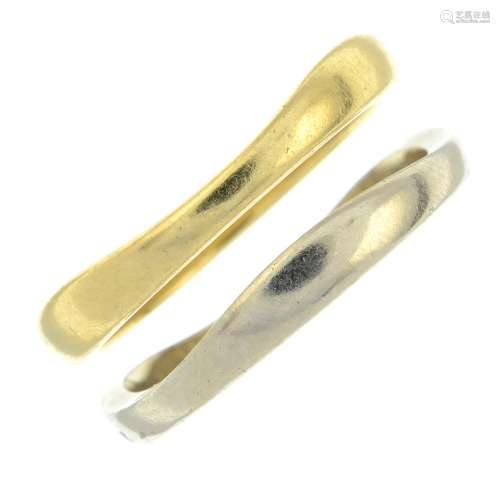 A pair of 'Love me' rings, by Cartier.Signed Cartier, M34237...
