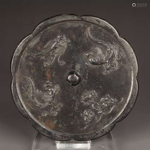 Double phoenix and Lotus Pattern Mirror, Tang dynasty, china