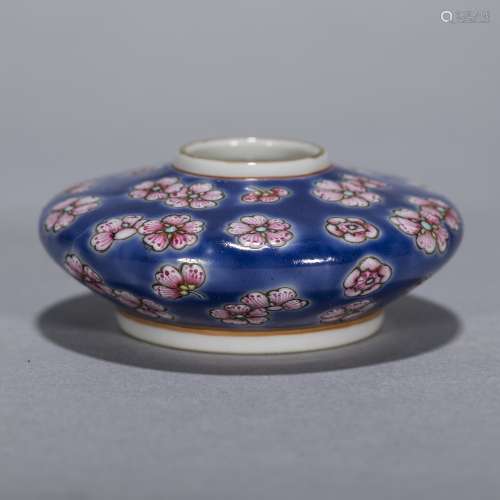 Qianlong famille rose flower brush wash, Qing Dynasty