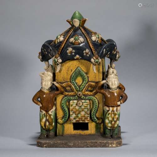 Three color figures sedan chair, Tang Dynasty, chian