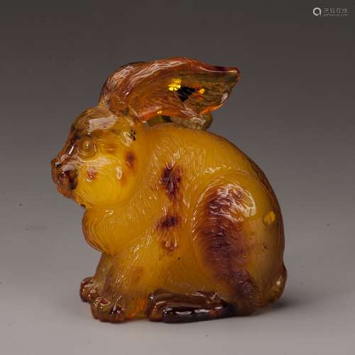 beeswax rabbit, qing dynasty, china