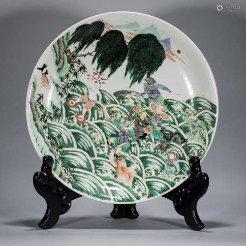 Kangxi famille rose plate, Qing Dynasty