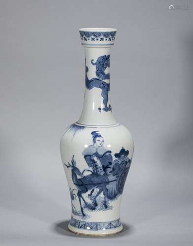 Qianlong blue and white vase, Qing Dynasty, china