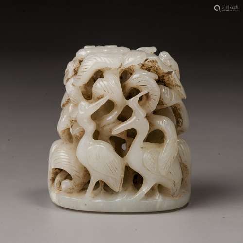 Ming Dynasty White Jade Furnace lid