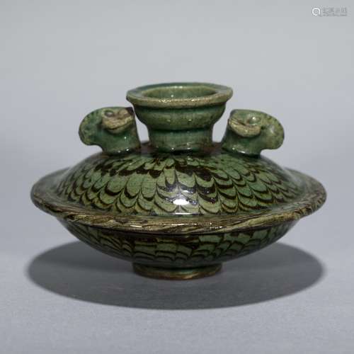 Tang Dynasty Green Color Binaural Brush Wash