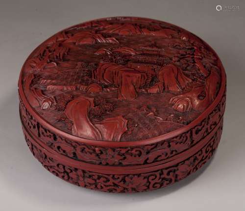 Landscape large lacquer box