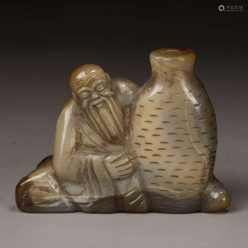 Qing dynasty Jade Carved Snuff Bottle
