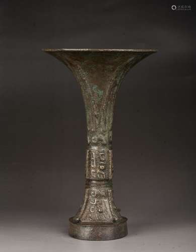 Beast Face Pattern Flower Goblet, shang dynasty, china