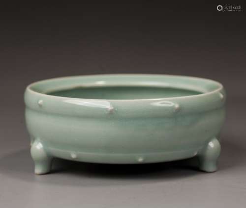 Ru ware sky celadon glaze three-foot brush wash,song dynasty