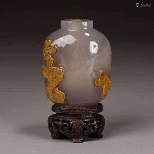 Agate Snuff Bottle, qing dynasty