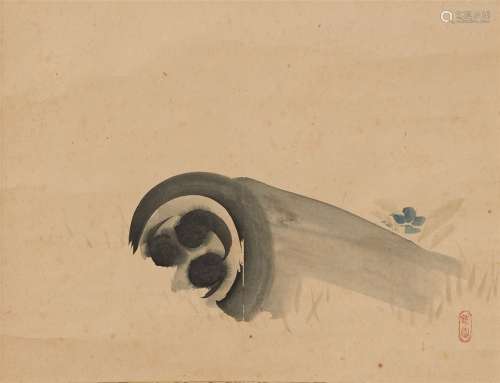Niwayama Koen (1870-1942) et un peintre non identifié. Deux ...