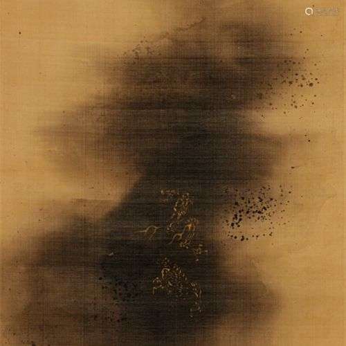 Fujiwara Chikatsune (Naritsune). Fin du 18e/19e siècle. Roul...