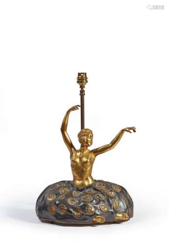 Pierre LEFAGUAYS (1892-1962) Danseuse Pied de lampe en bronz...