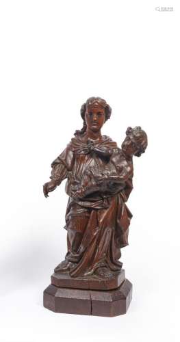 École française du XVIIIe siècle Vierge à l'Enfant Sculpture...