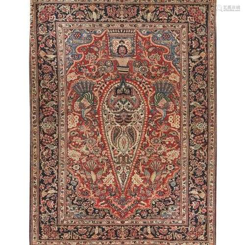 Tapis Sarouk (chaîne et trame en coton, velours en laine), c...