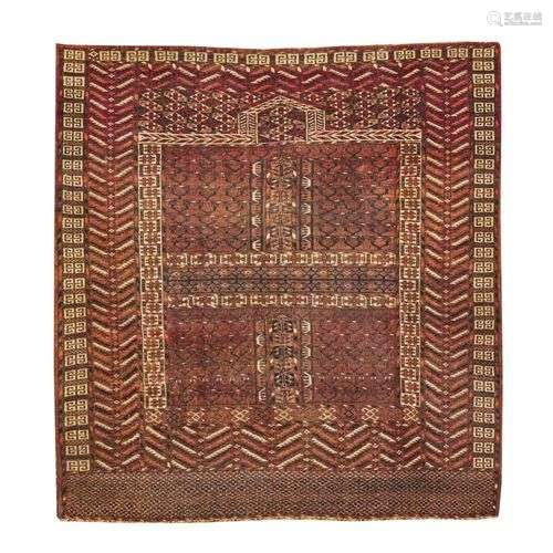 Tapis Hatchlou (chaîne, trame et velours en laine), Turkméni...