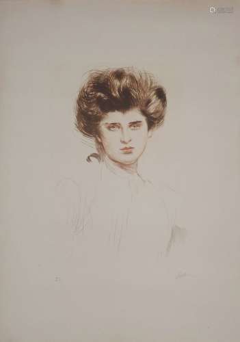 Paul-César HELLEU (1859-1927) Portrait présumé de Madame Hel...