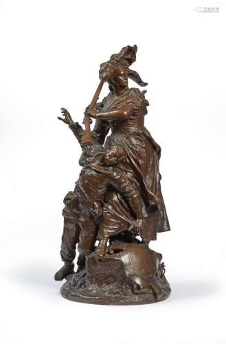 Antonin MERCIÉ (1845-1916) Quand même ! Bronze d'édition pat...