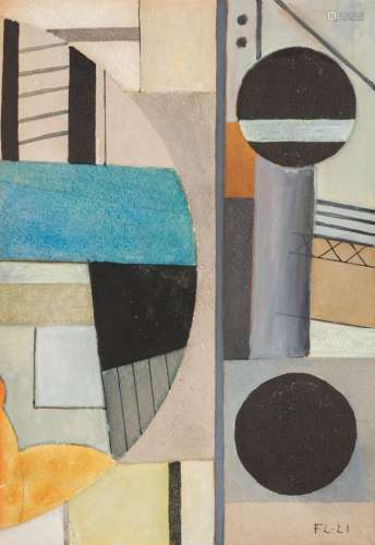 Fernand LÉGER (1881-1955) Composition - 1921 Aquarelle et te...