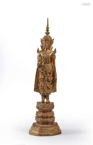 THAILANDE, dans le style Ratanakosin - XXe siècle Bouddha en...