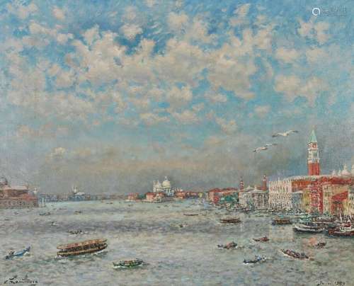 André HAMBOURG (1909-1999) Venise en Juin, Temps orageux Hui...