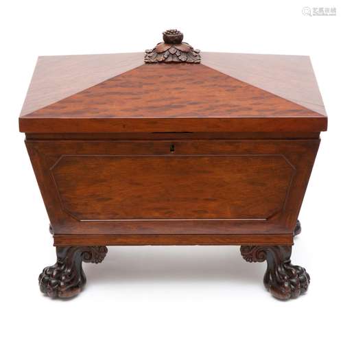 A Regency plum-pudding mahogany wine cooler