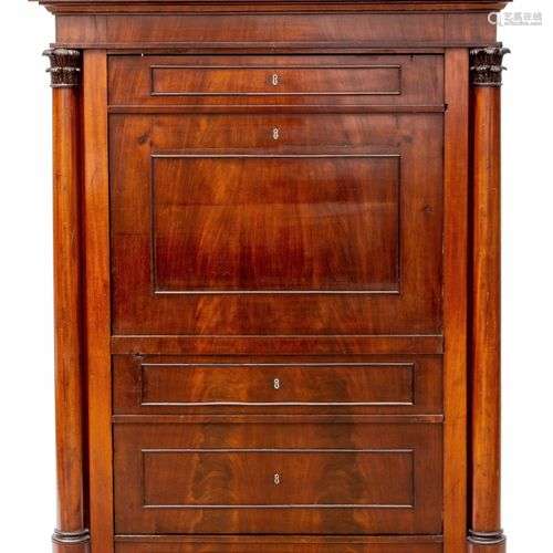 A German Biedermeier mahogany cupboard, 'Blender'