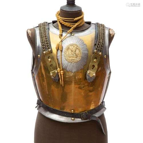 A French carabinier cuirass, Model 1855, 1865, Second Empire