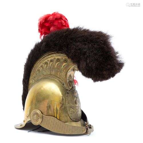 A composition French Fire Brigade helmet, community of Valda...