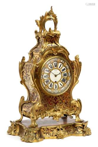 An English ormolu, brass, tortoiseshell-inlaid, and rosewood...