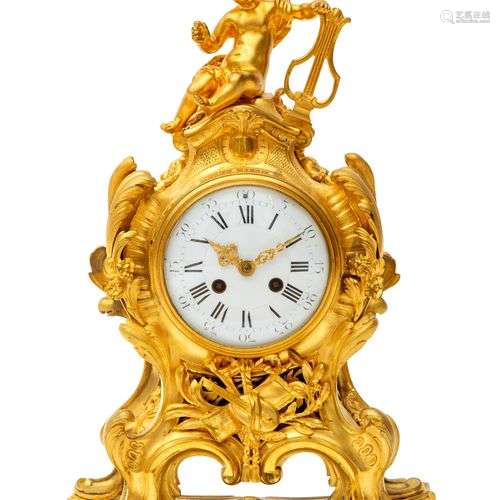 A French ormolu mantle clock