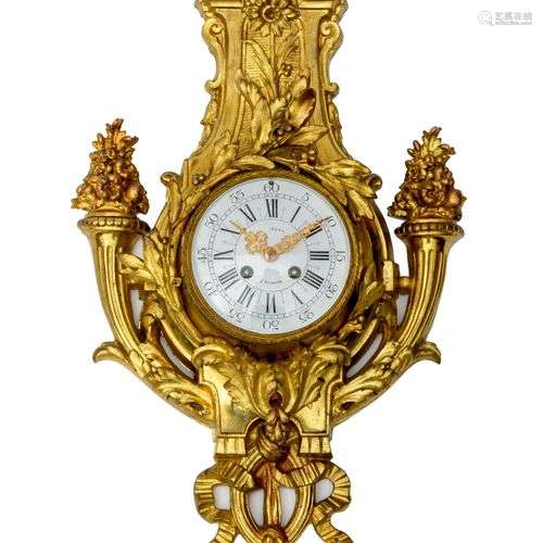 A French ormolu cartel clock