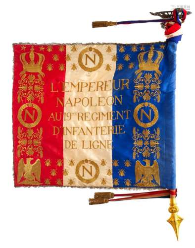 A copy of a flag of the French 19th regiment of line infantr...
