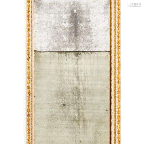 An Italian white-painted and parcel-gilt mirror