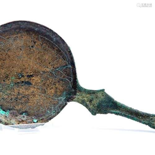 An Etruscan bronze mirror