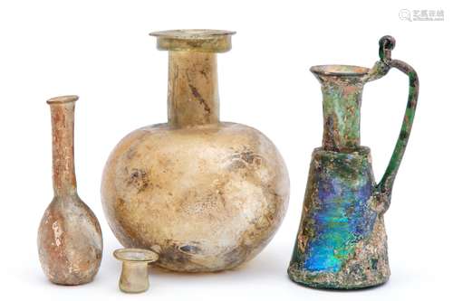 Four Roman glass vessels