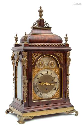 A George III ormolu-mounted mahogany table clock, made for t...