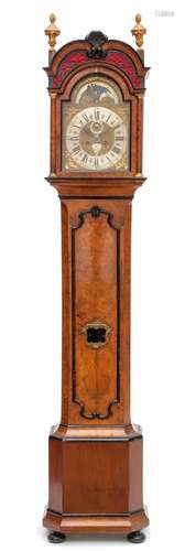 A Dutch burr-walnut longcase clock