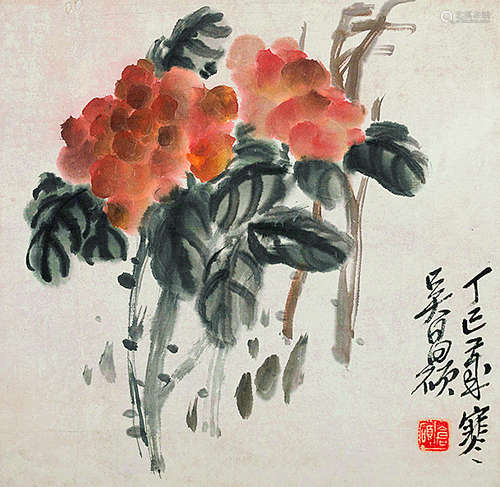 吴昌硕 花卉 镜心