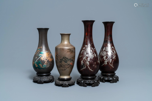 Four Chinese Shen Shao'an type Foochow lacquerware
