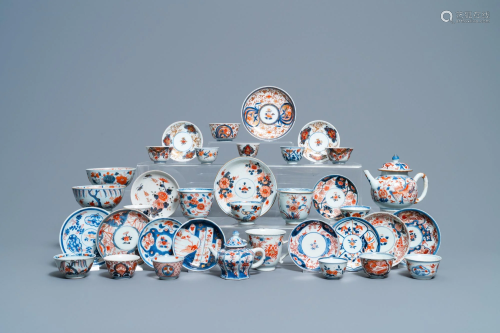 A collection of mostly Chinese blue and white, iron-red