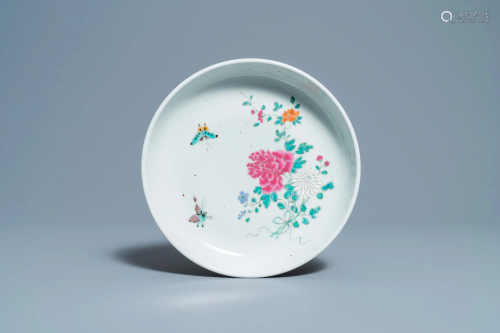 A Chinese famille rose 'butterflies and flowers'Ê dish,