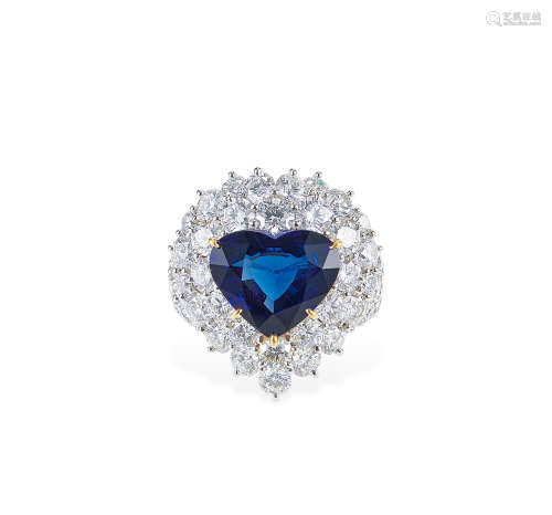 6.176ct斯里兰卡皇家蓝蓝宝石配钻石戒指