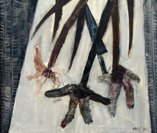 RODOLFO ARICÃ’, Fiori grigi, 1957