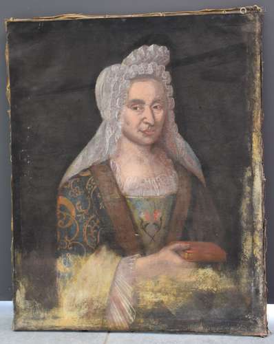 Portrait XVIII ème de la veuve Pinondel, Mère de 15 enfants,...