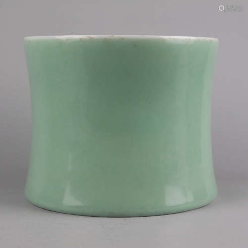 a celadon-glaze brush pot
