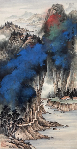 A CHINESE LANDSCAPE PAINTING, CHANG DAI-CHIEN