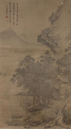 A PAINTING OF RIVER BANK SCENERY, TANG YIN