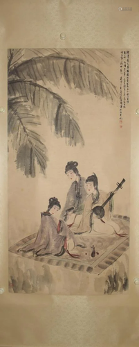 A PAINTING OF PERFORMING GIRLS, FU BAOSHI