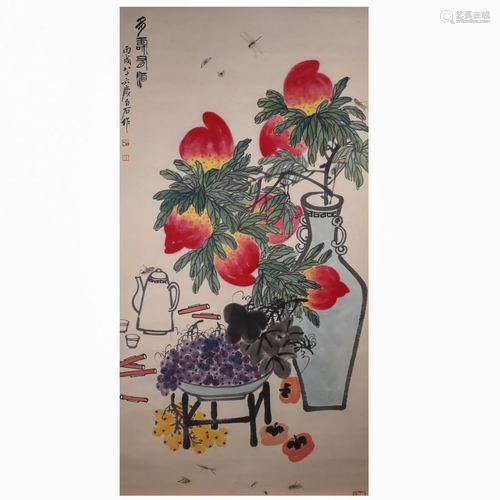 CHINESE PAINTING OF FRUITS, QI BAISHI